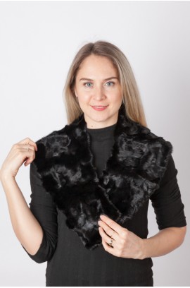 Black mink fur collar